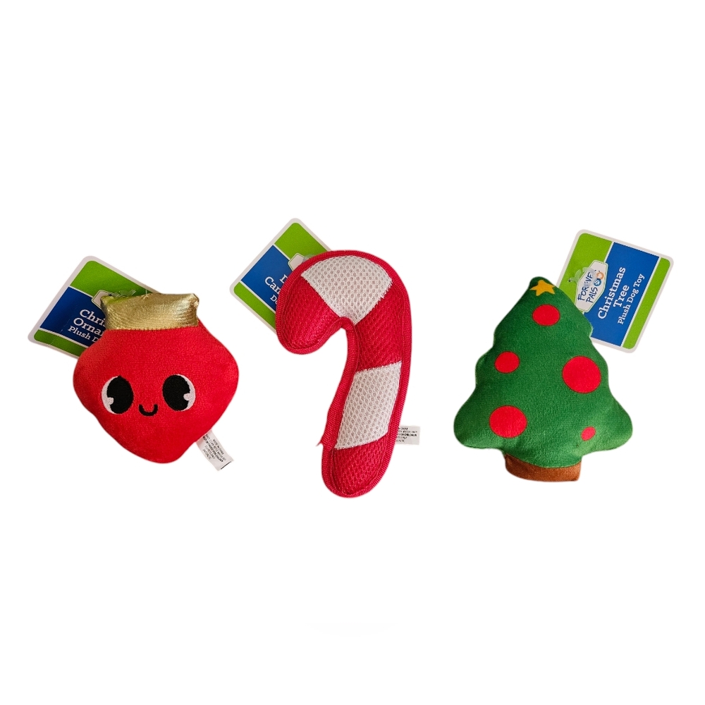 NWT Forever Pals Holiday/Christmas 3-Pack Dog Toys